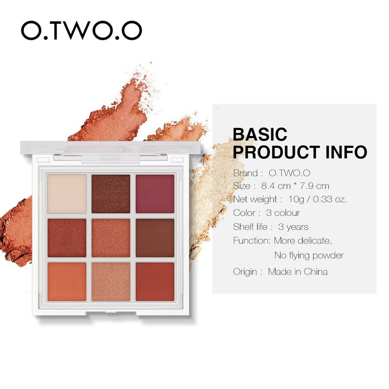 Paleta de Sombras O.TWO.O - 09 Cores - Gazolli Store