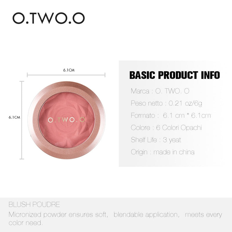 Blush Facial em Pó O.TWO.O - Gazolli Store